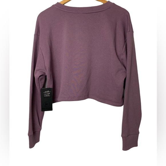 NWOT 90 Degrees by Reflex long sleeves cropped top Size Medium - Picture 3 of 3